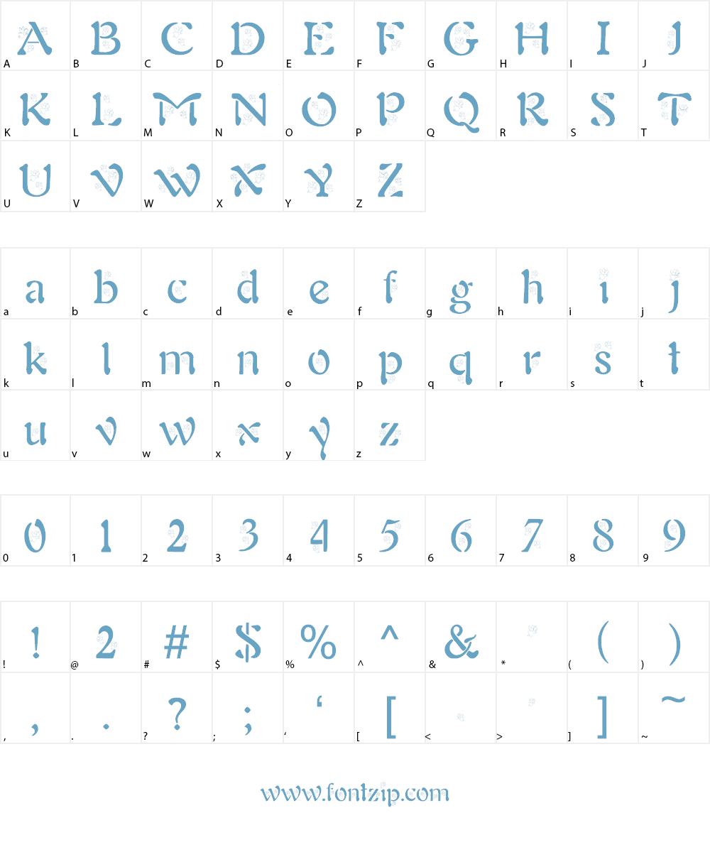 BJF Angels Font Character